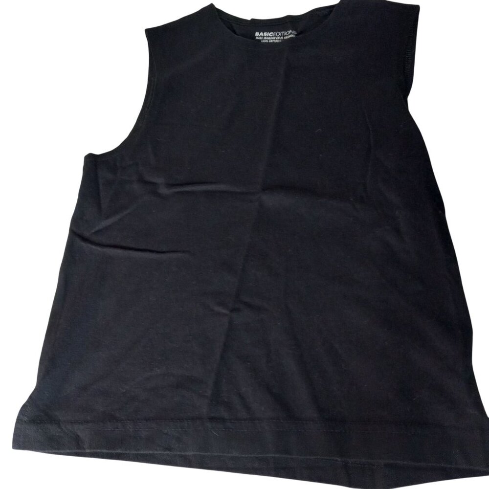 Basic Editions Size 4 5 Boys Black Sleeveless Tank Top Comfortable Everyday Wear